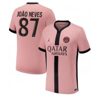 Paris Saint-Germain Joao Neves #87 Tretí futbalový dres 2024-25 Krátky Rukáv